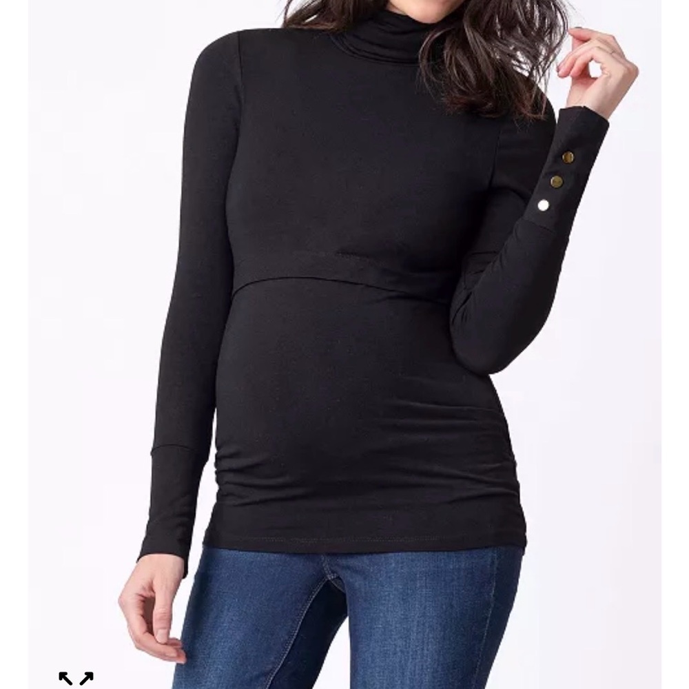 Long sleeve, black, nursing top